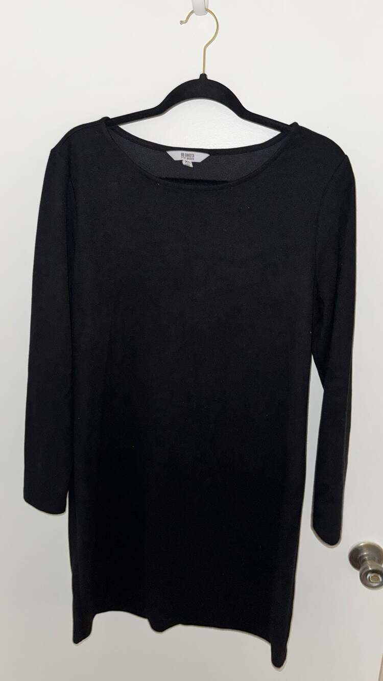 BB Dakota by Steve Madden Alexandria Faux Suede Long Sleeve Minidress (Women) Bl
